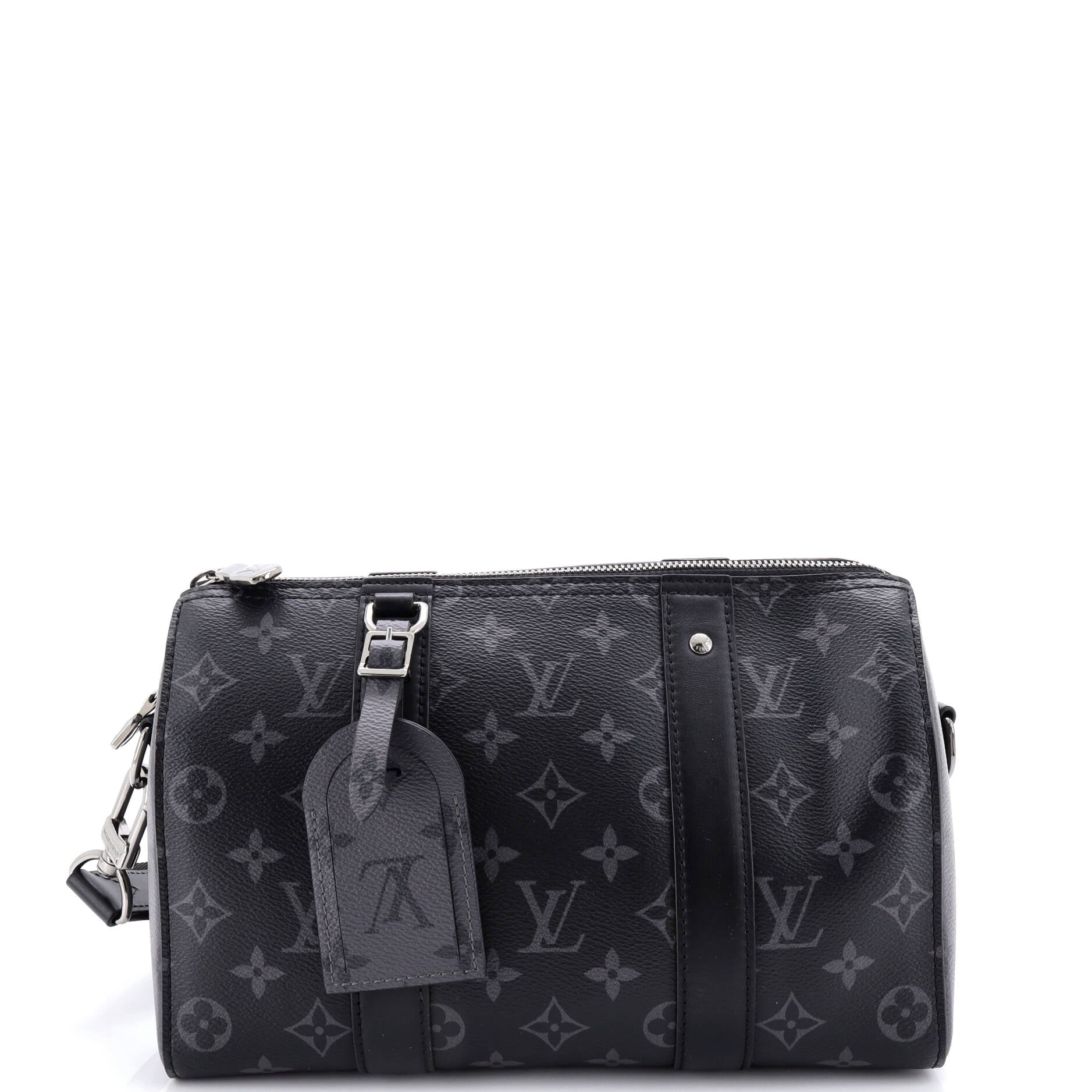 City Keepall Bag Reverse Monogram Eclipse Canvas