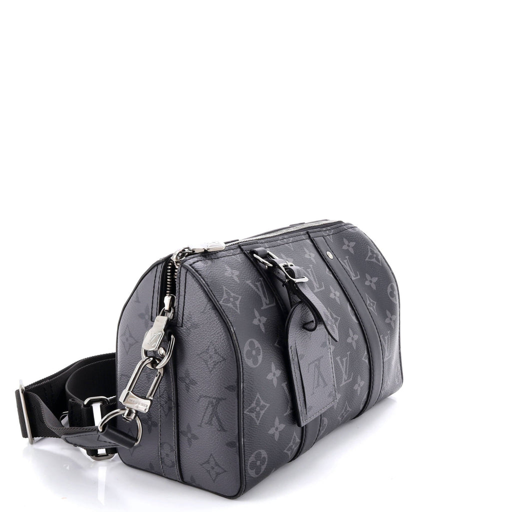 City Keepall Bag Reverse Monogram Eclipse Canvas