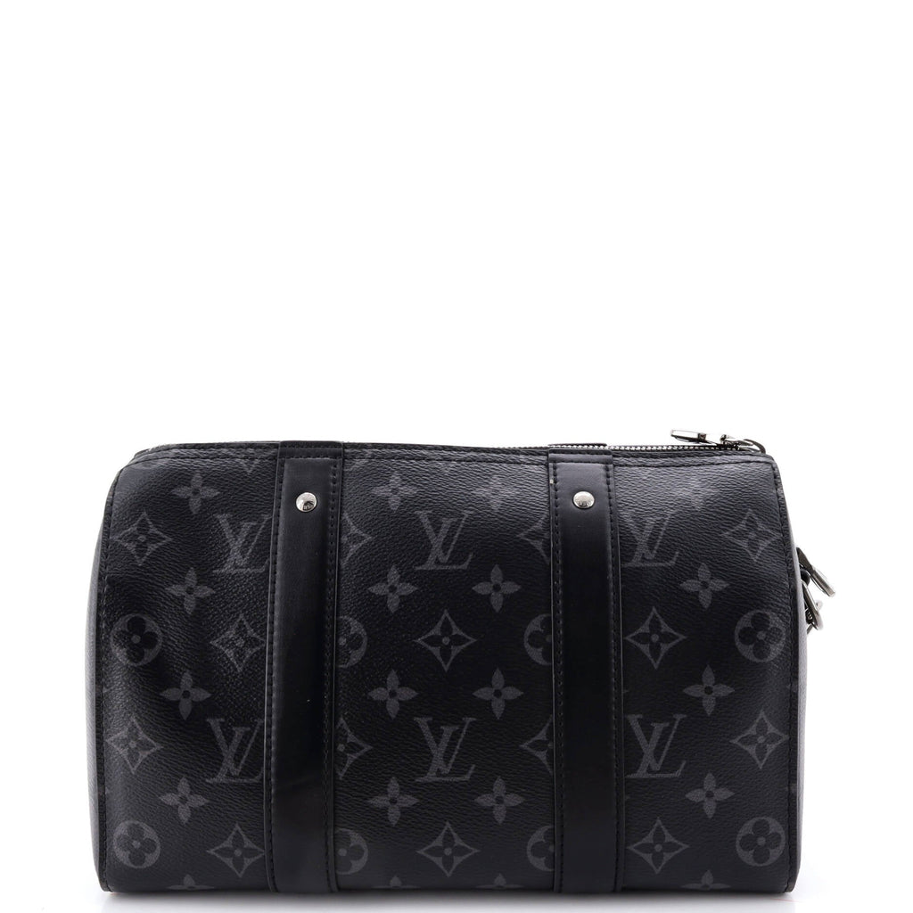 City Keepall Bag Reverse Monogram Eclipse Canvas