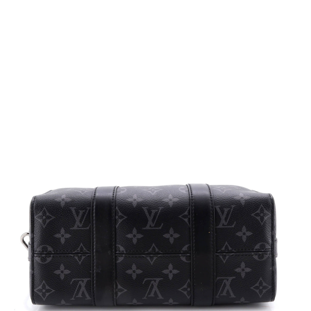 City Keepall Bag Reverse Monogram Eclipse Canvas