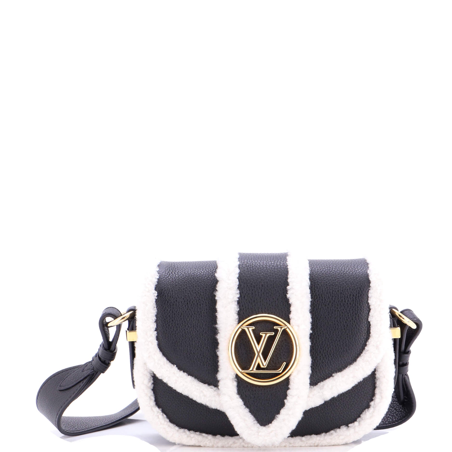 LV Pont 9 Soft Bag Leather and Shearling PM