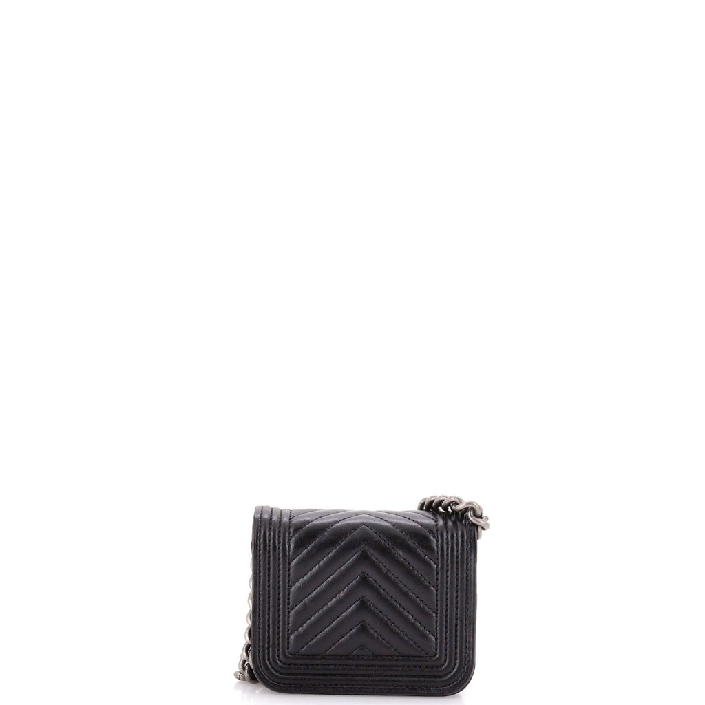 Boy Flap Chain Belt Bag Chevron Lambskin