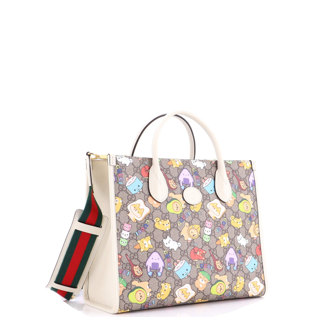 Interlocking G Patch Tote Printed GG Coated Canvas Small