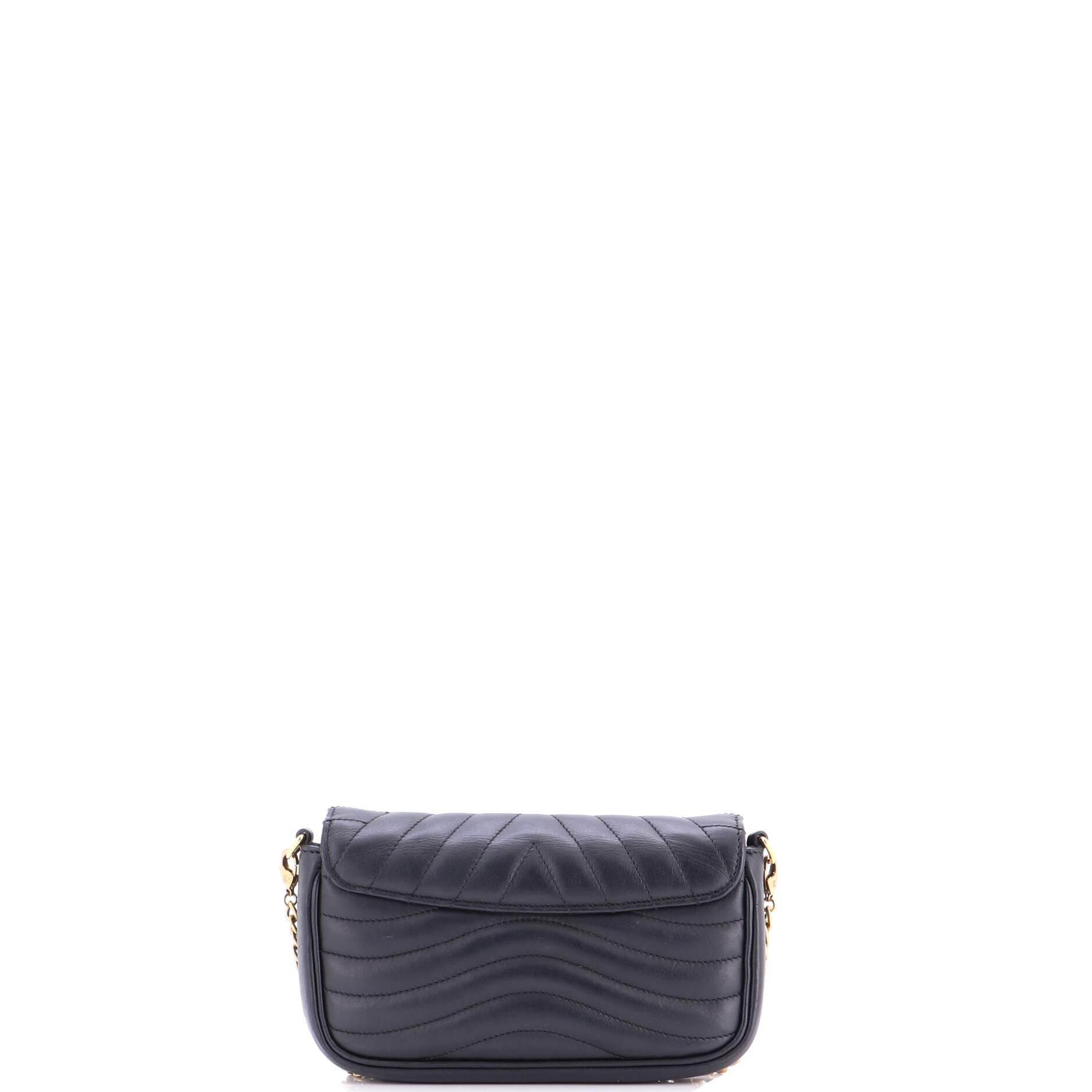 New Wave Chain Pochette Quilted Leather