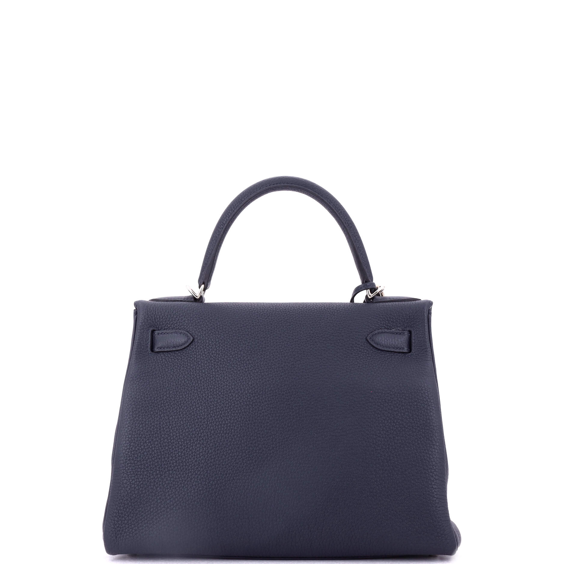 Kelly Handbag Bleu Nuit Togo with Palladium Hardware 28