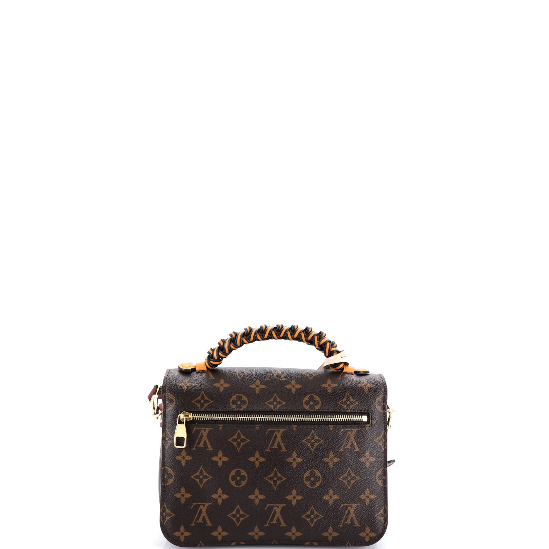Braided Handle Pochette Metis Monogram Canvas with Leather