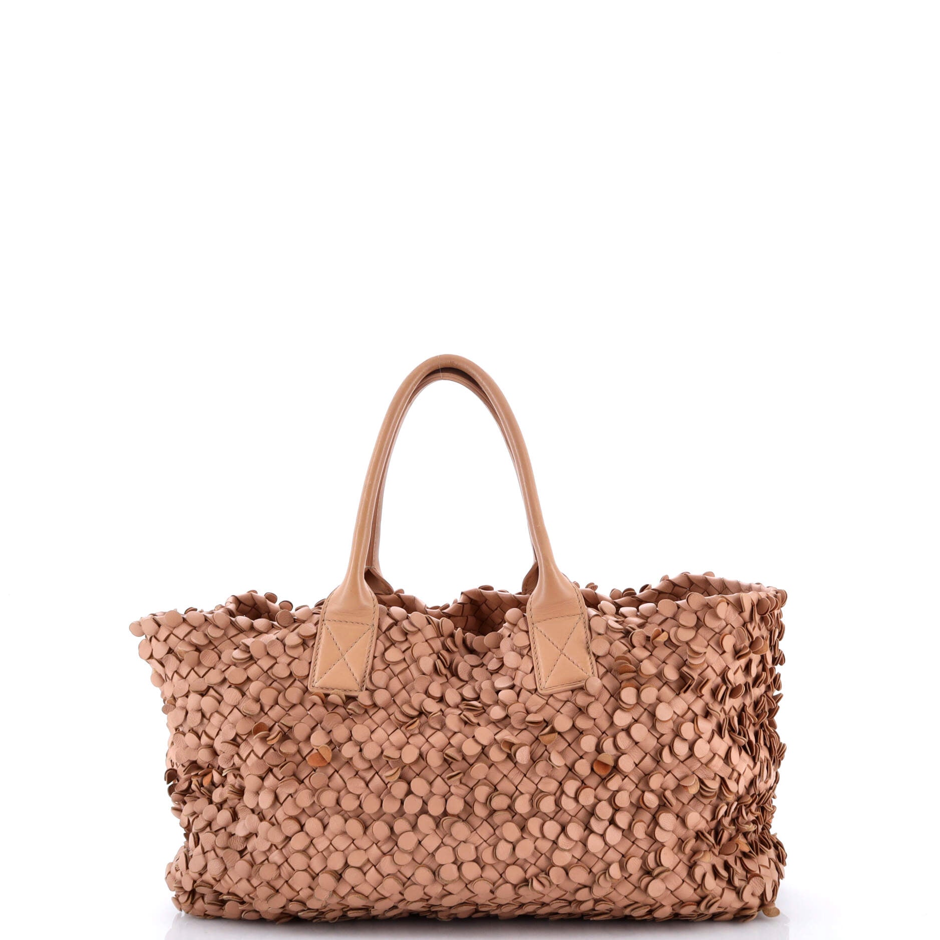 Poussin Paillettes Cabat Handbag Intrecciato Nappa Large