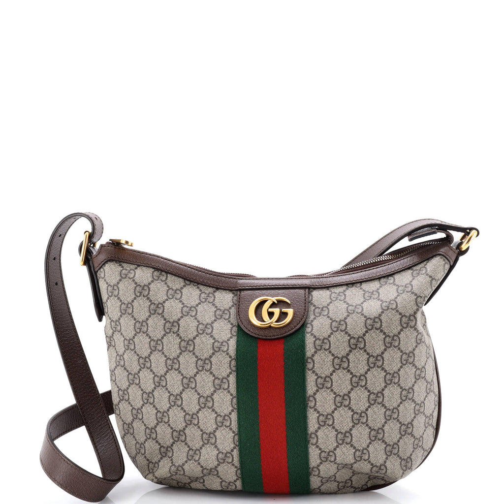 Ophidia Half Moon Hobo GG Coated Canvas Small