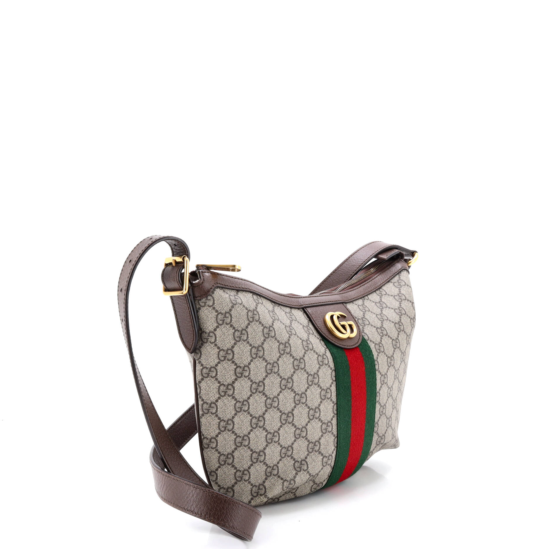 Ophidia Half Moon Hobo GG Coated Canvas Small