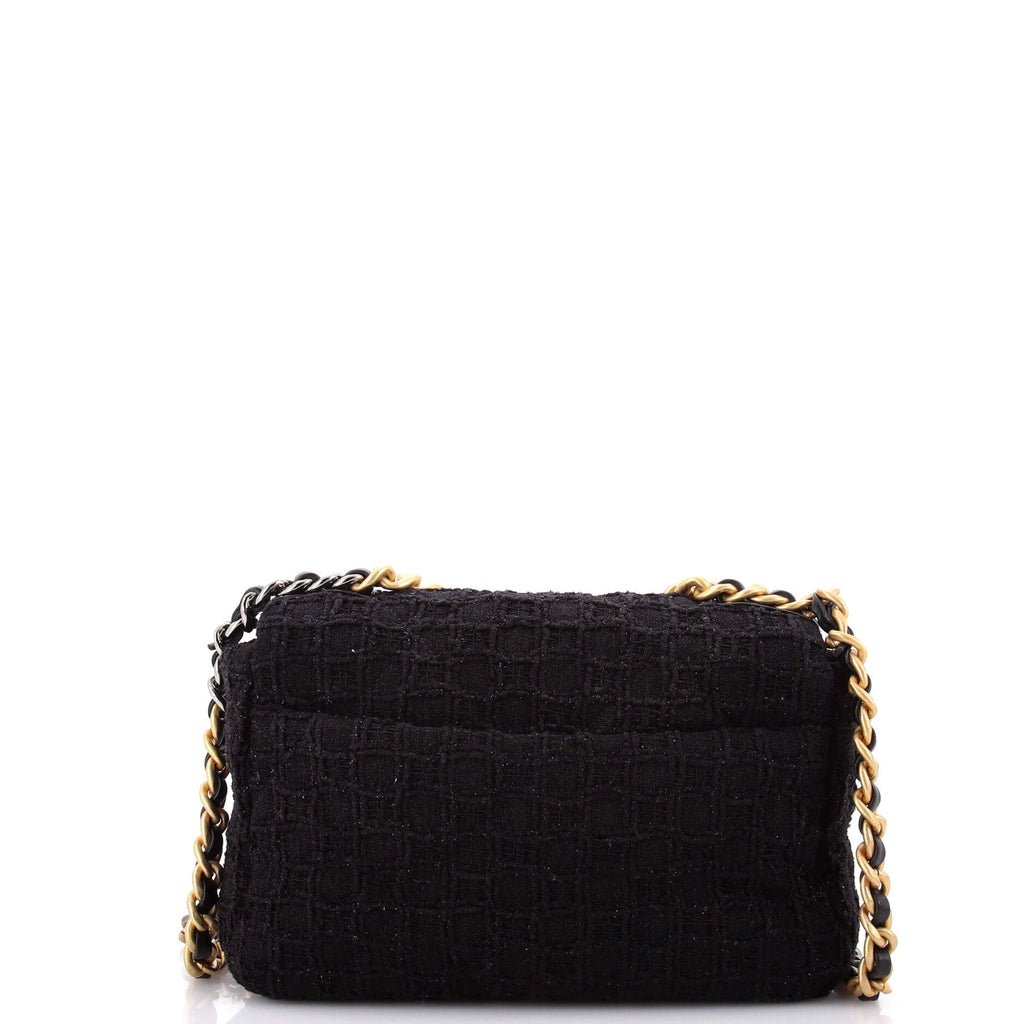 19 Flap Bag Quilted Tweed Medium