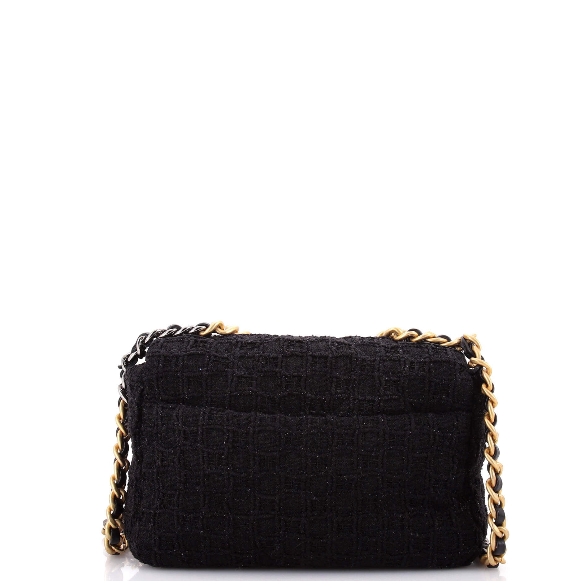 19 Flap Bag Quilted Tweed Medium