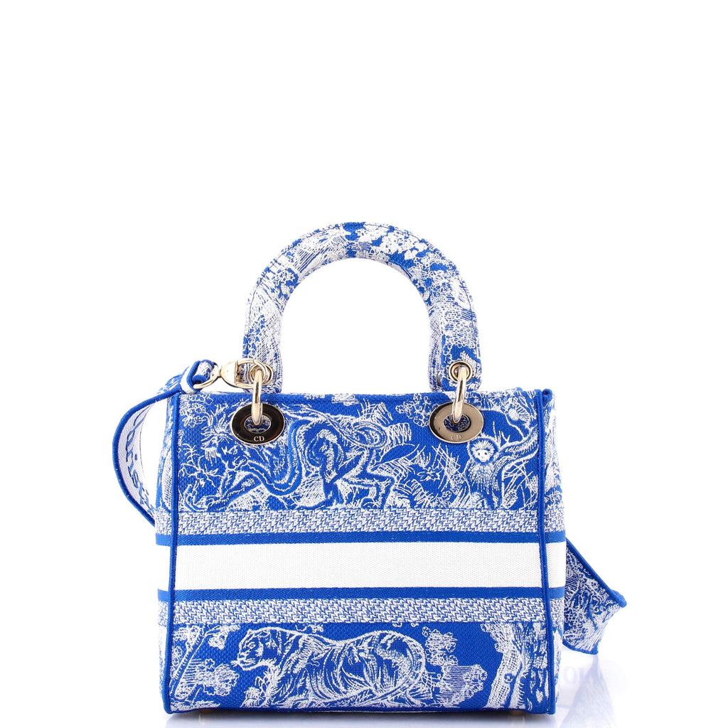 Toile de Jouy Lady D-Lite Bag Embroidered Canvas