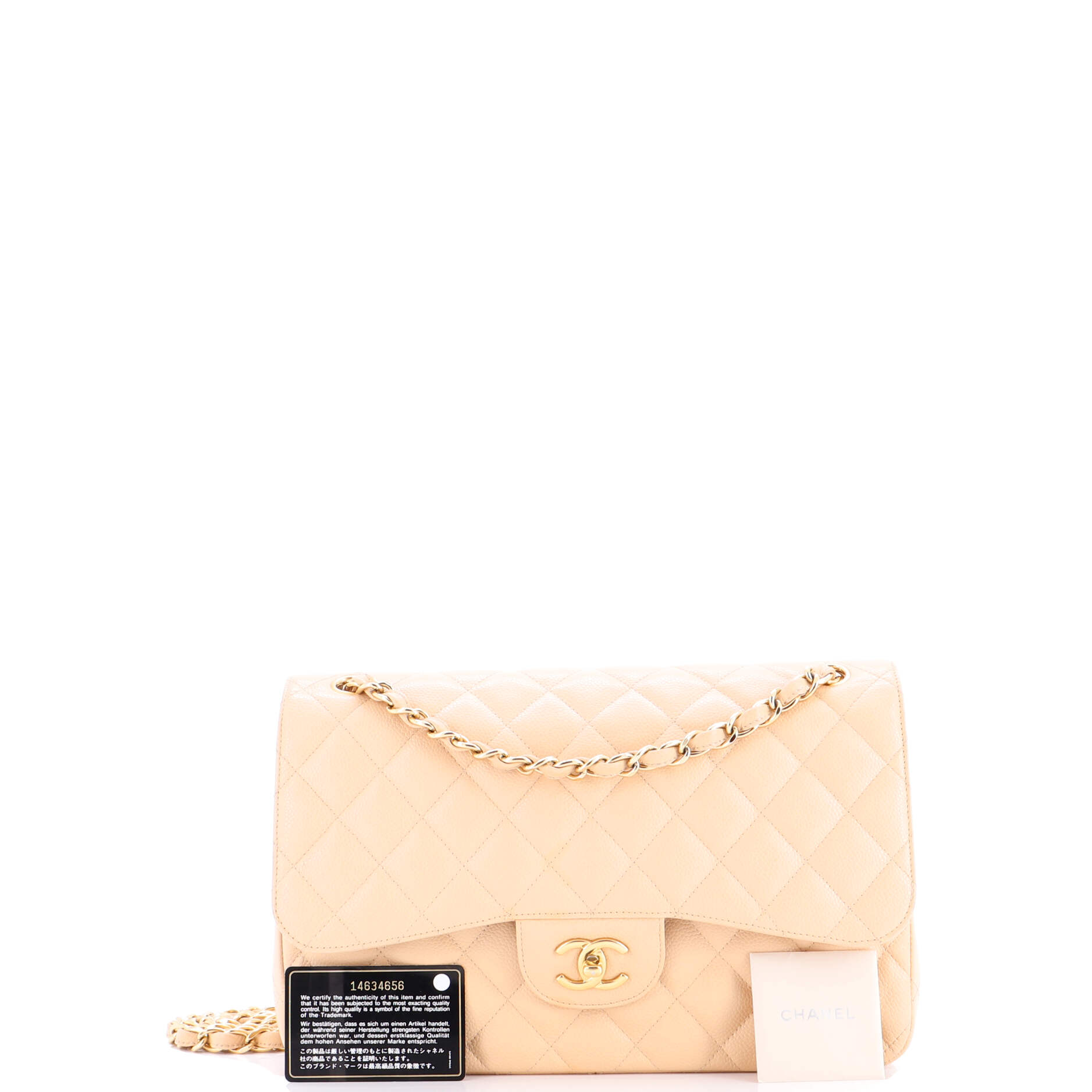 Classic Double Flap Bag Quilted Caviar Jumbo