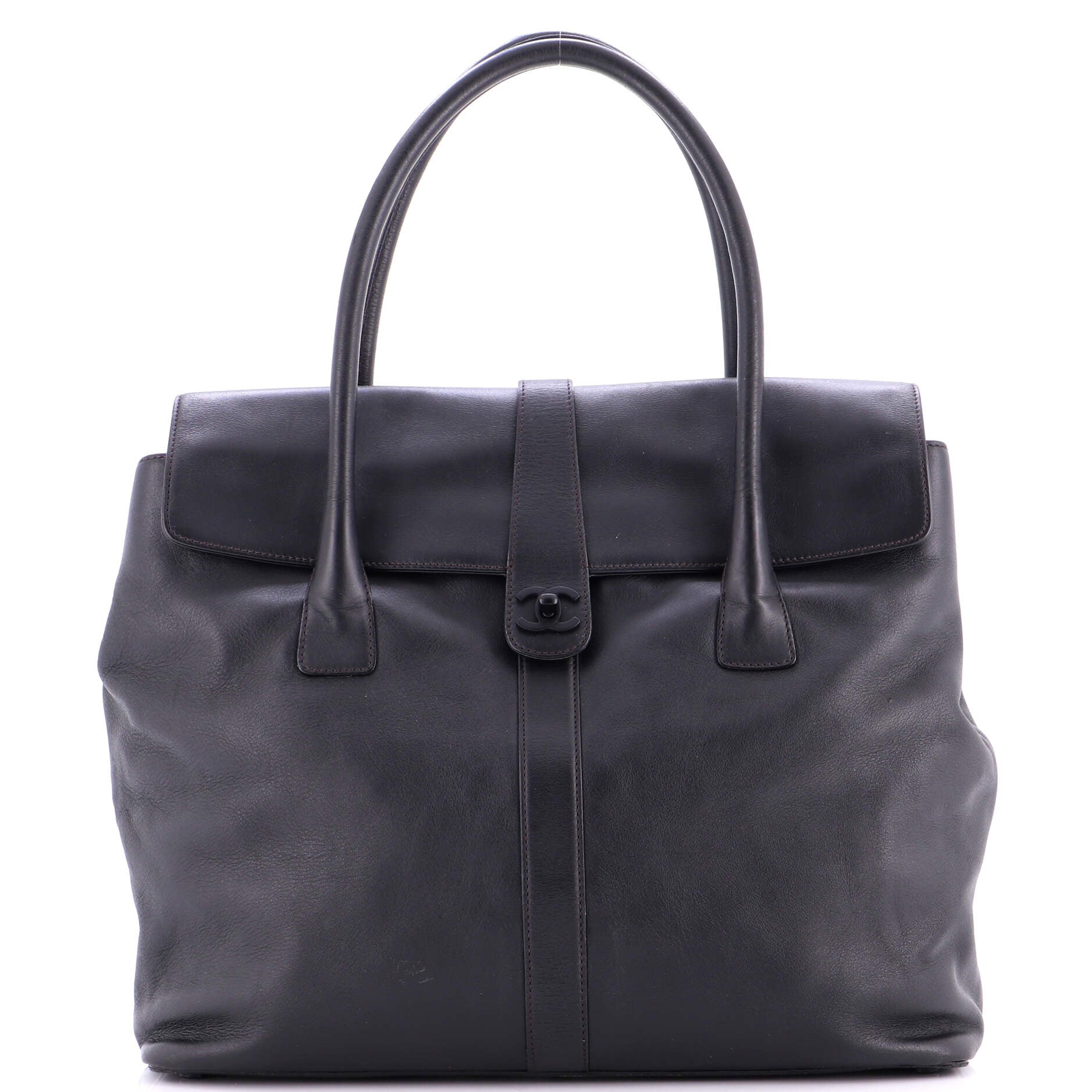 Vintage CC Turnlock Satchel Leather Large