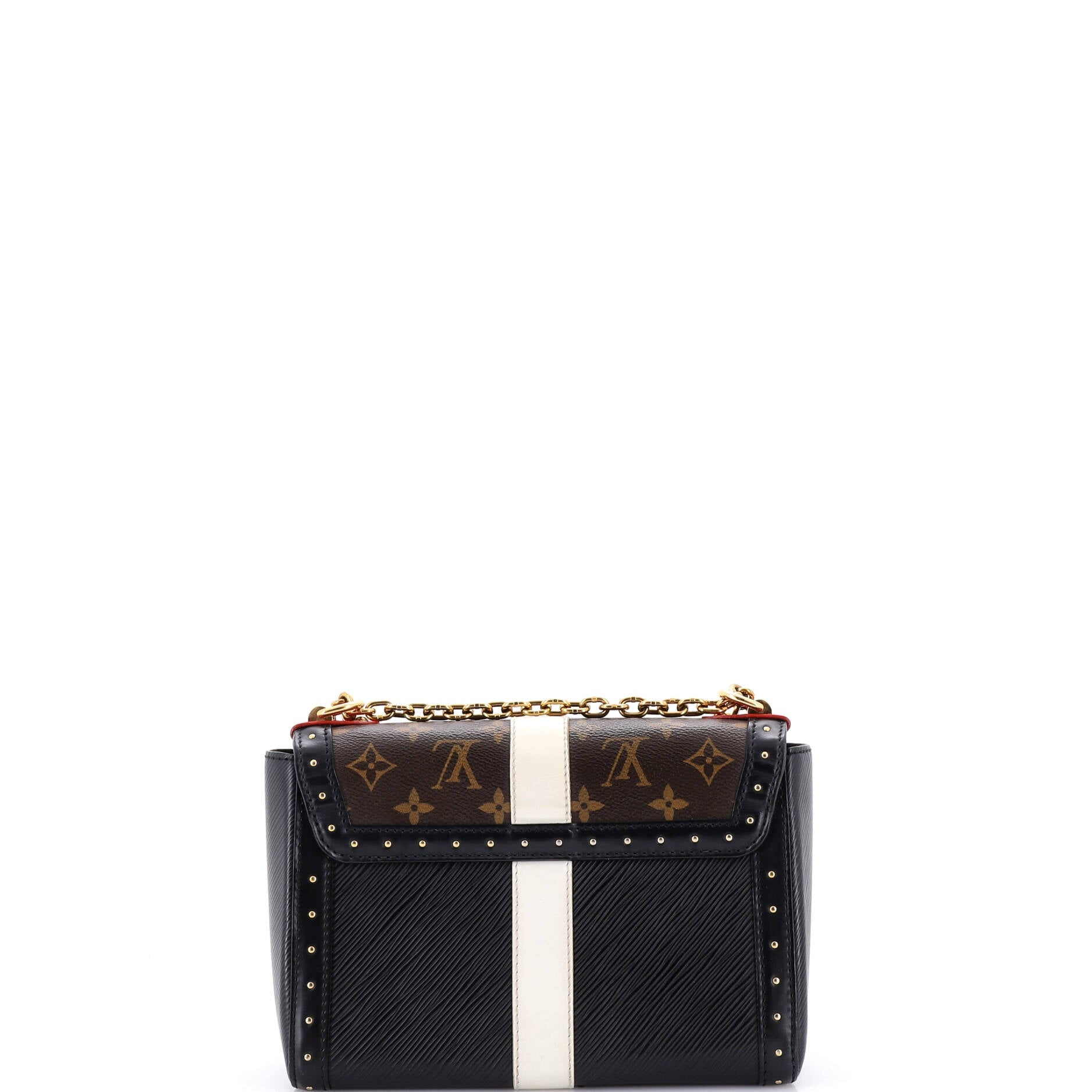 Twist Handbag Studded Epi Leather and Monogram Canvas MM