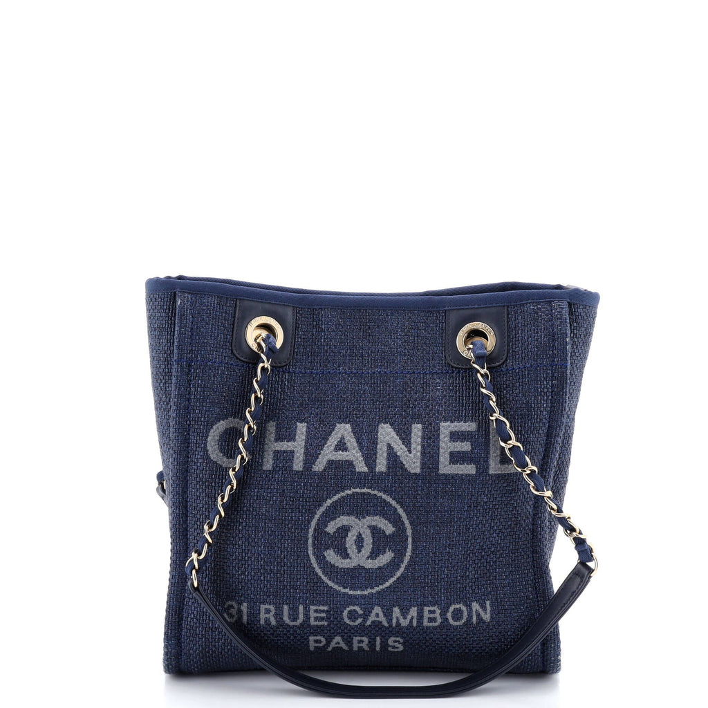 North South Deauville Tote Raffia Small