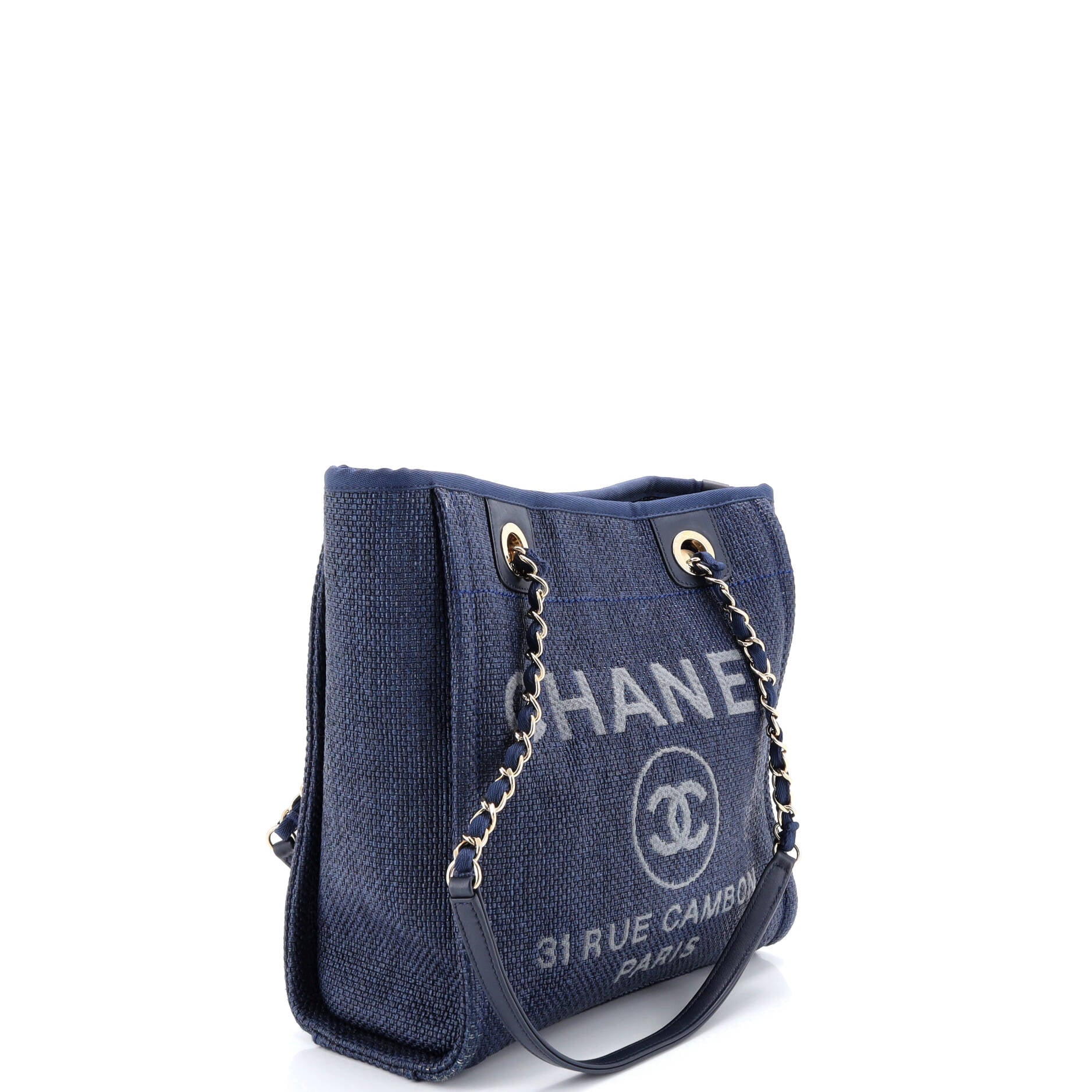 North South Deauville Tote Raffia Small