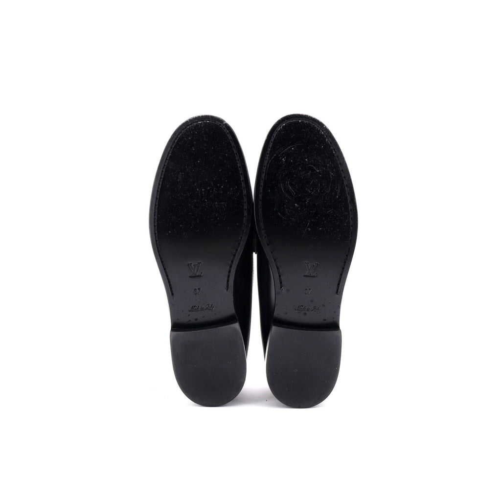 Women's Chess Padlock Loafers Leather