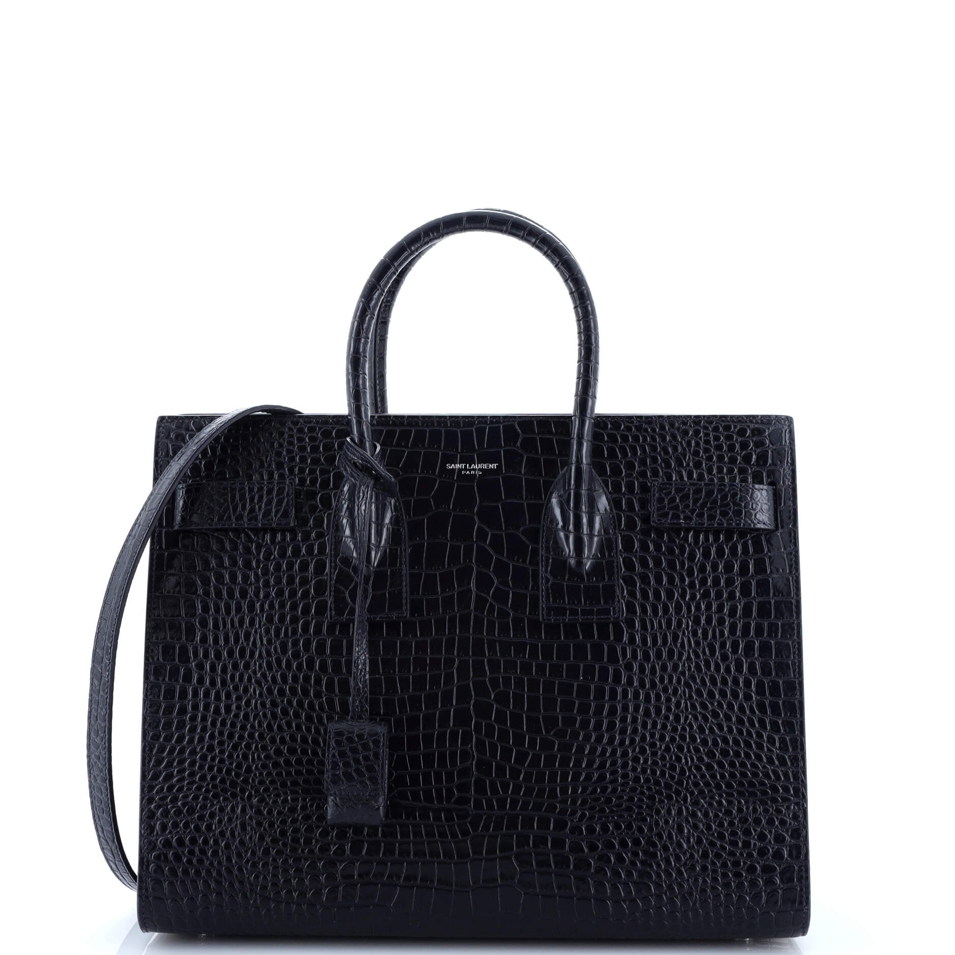 Sac de Jour NM Bag Crocodile Embossed Patent Small