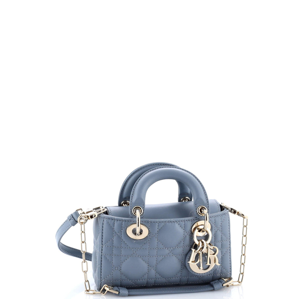 Lady D-Joy Bag Cannage Quilt Lambskin Micro