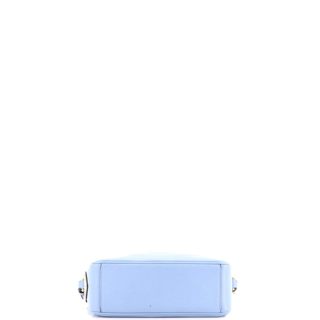 Logo Camera Bag Embossed Leather Small