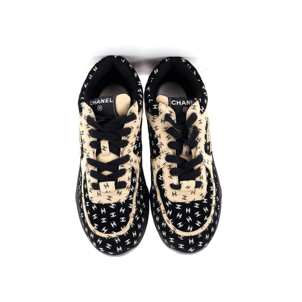 Women's CC All Over Print Low-Top Sneakers Suede