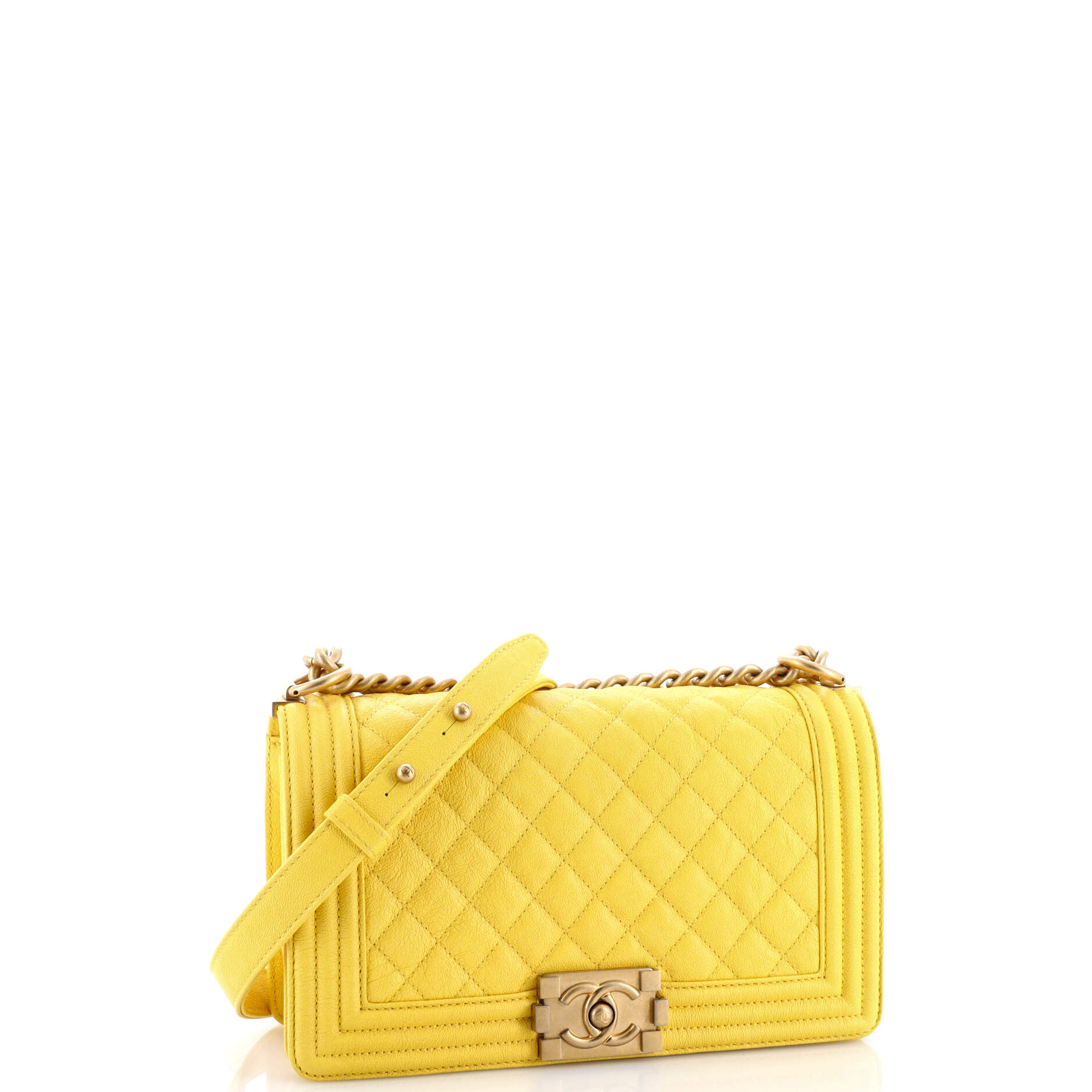 Boy Flap Bag Quilted Caviar Old Medium