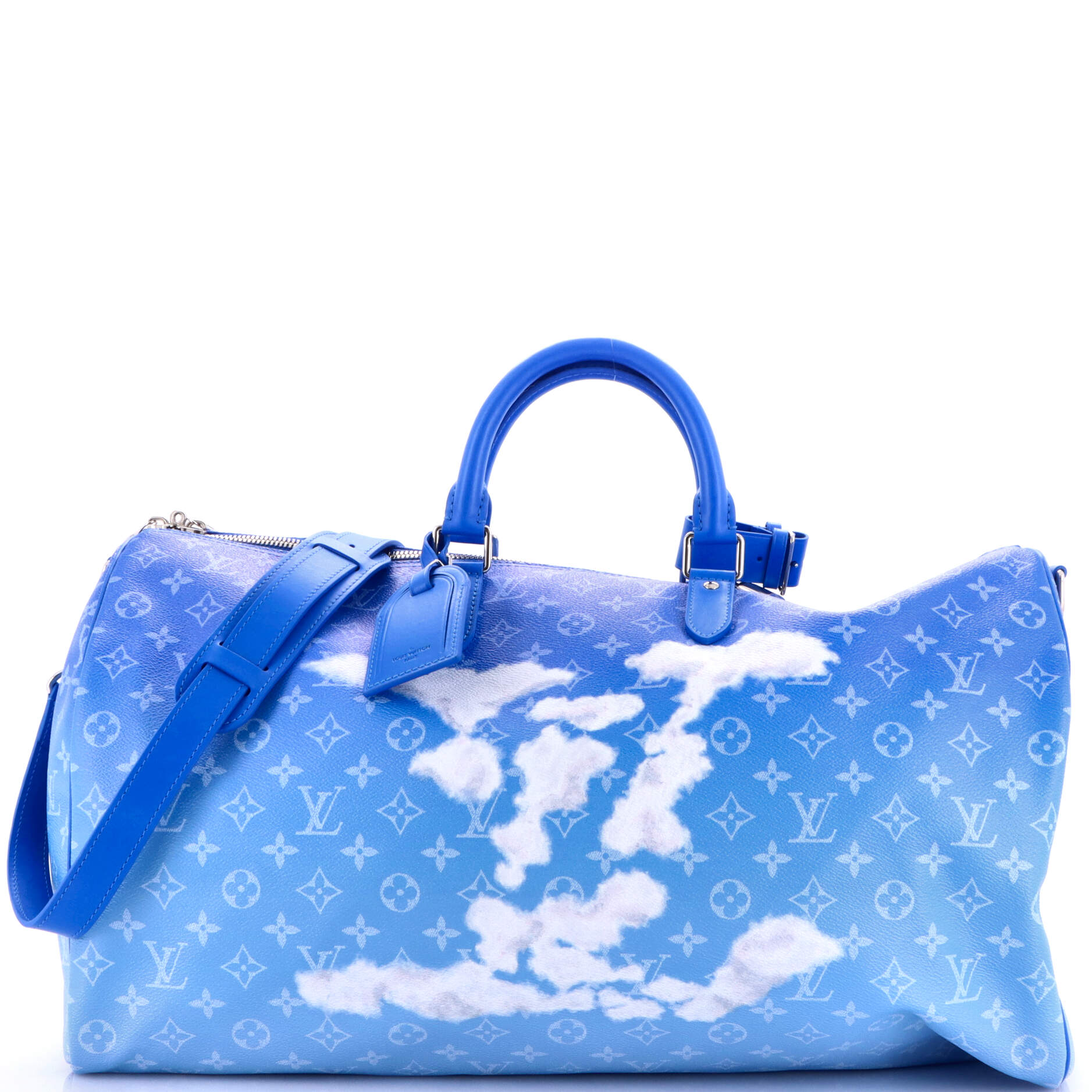 Keepall Bandouliere Bag Limited Edition Monogram Clouds 50