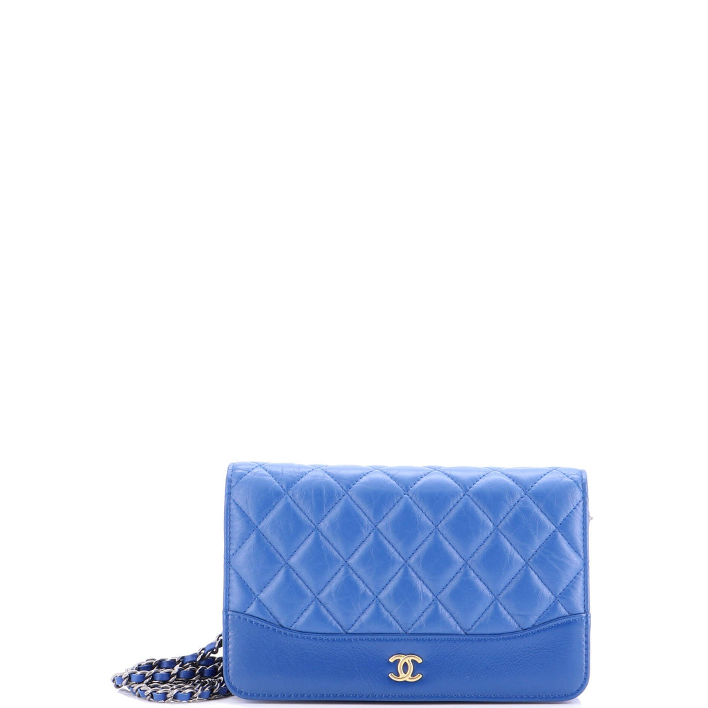 Gabrielle Wallet on Chain Quilted Aged Calfskin