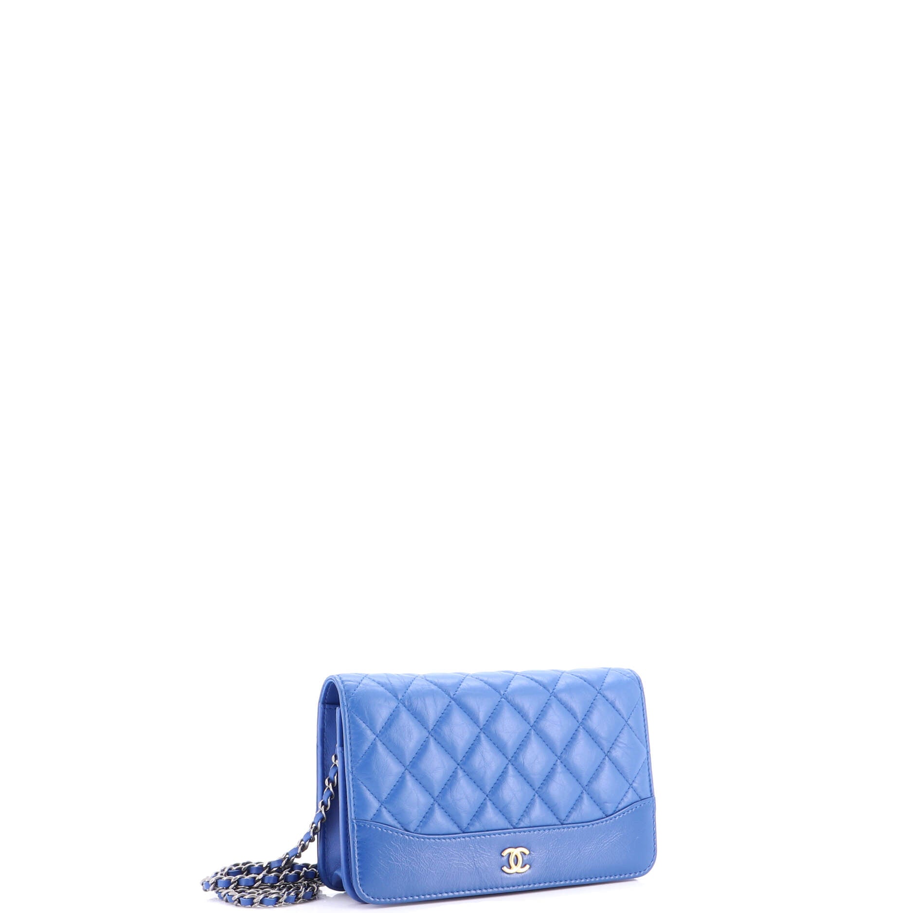 Gabrielle Wallet on Chain Quilted Aged Calfskin