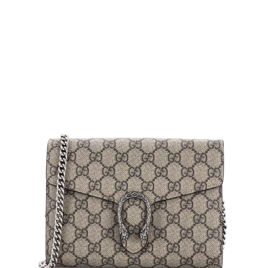 Dionysus Chain Wallet GG Coated Canvas Small