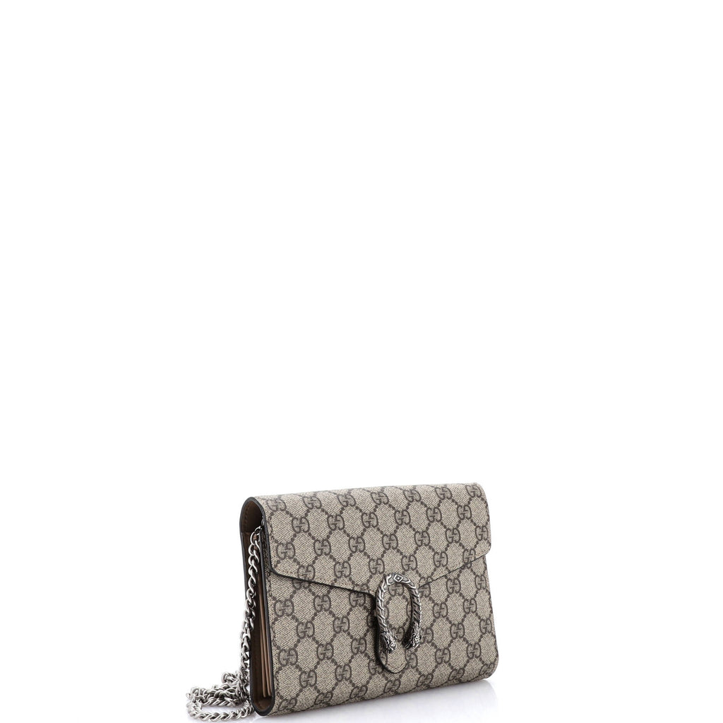 Dionysus Chain Wallet GG Coated Canvas Small