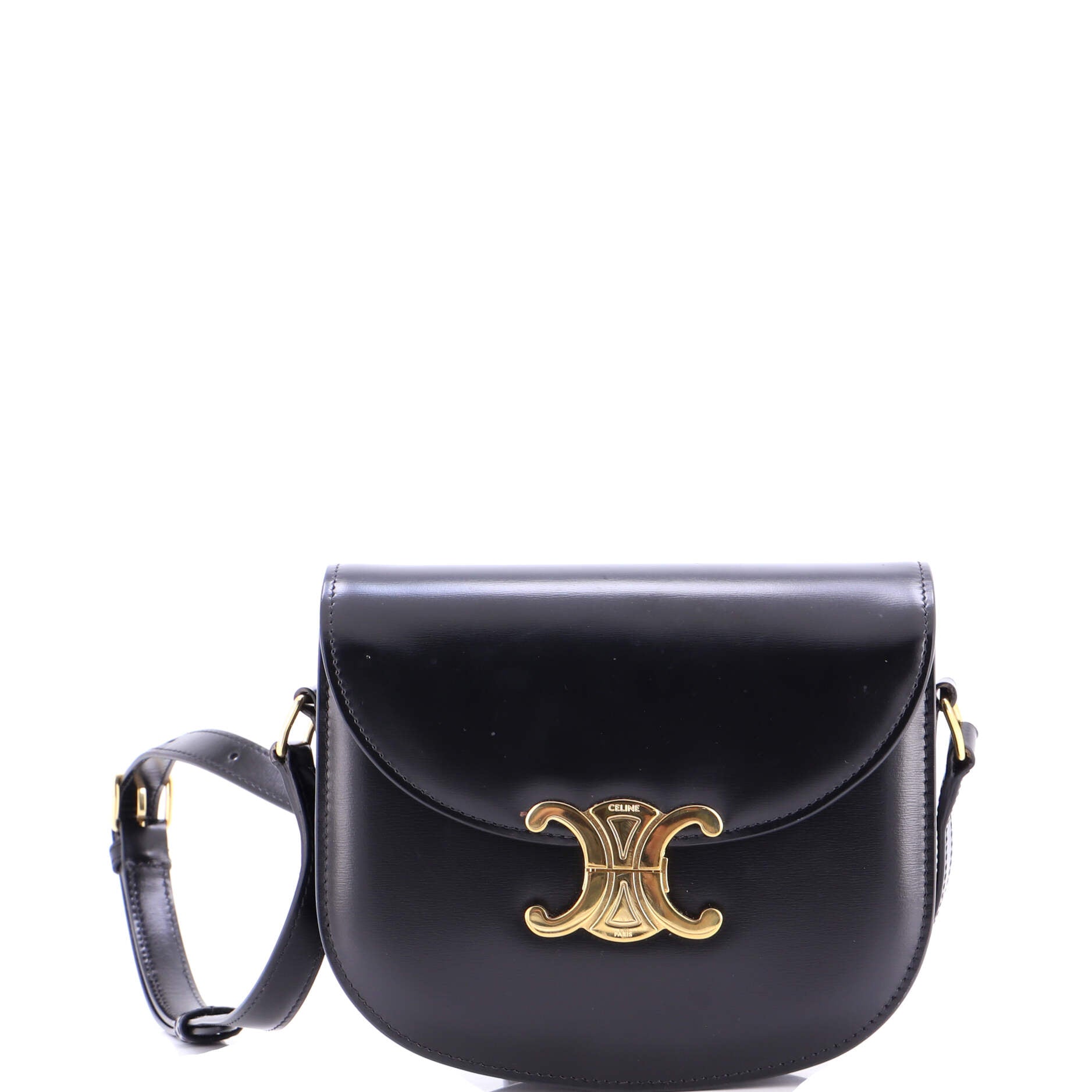 Triomphe Besace Clea Flap Bag Leather