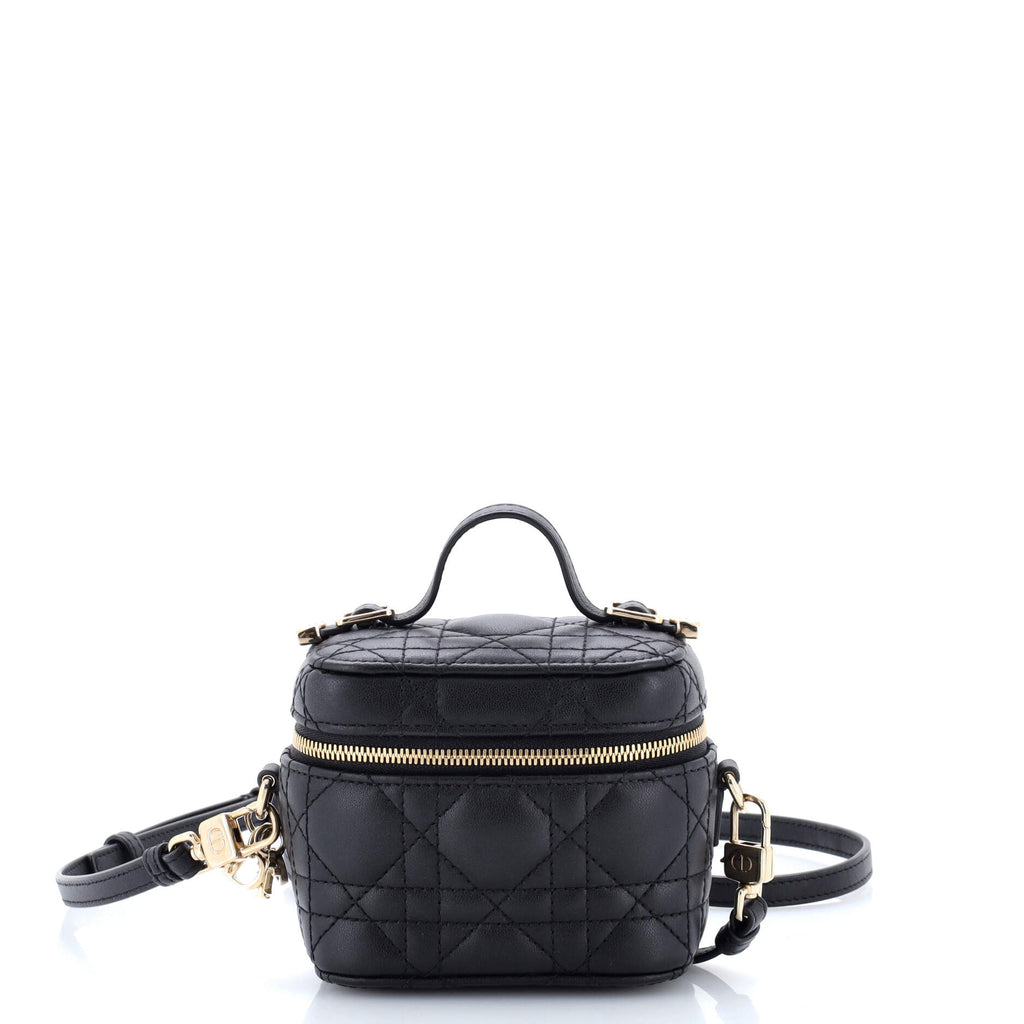 Lady Dior Vanity Case Cannage Quilt Lambskin Micro