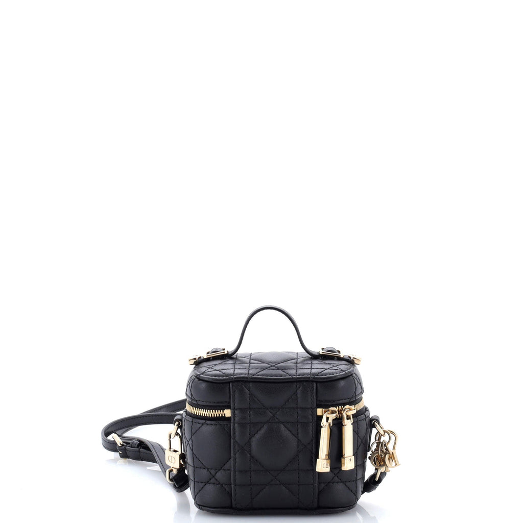 Lady Dior Vanity Case Cannage Quilt Lambskin Micro