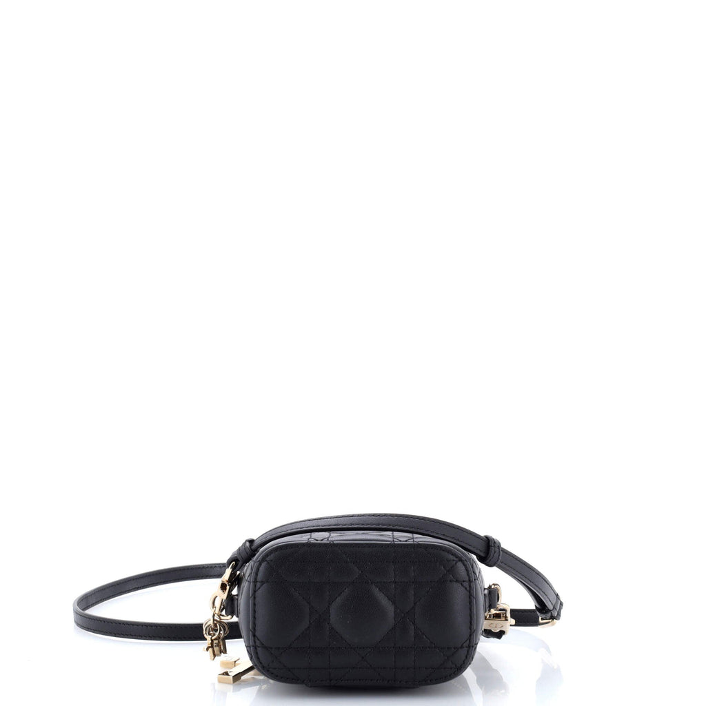 Lady Dior Vanity Case Cannage Quilt Lambskin Micro