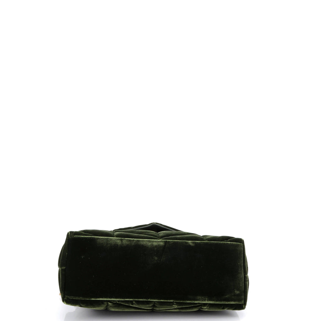 Loulou Puffer Shoulder Bag Quilted Velvet Small