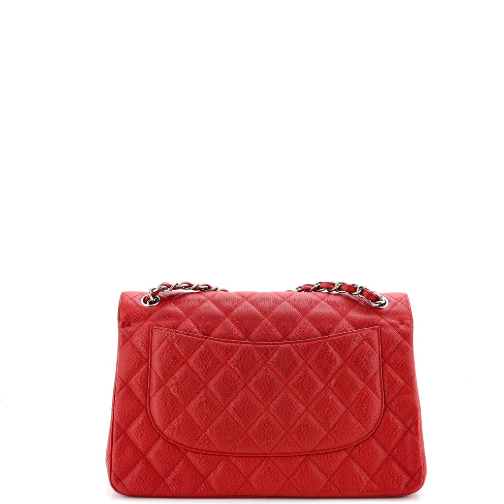 Classic Double Flap Bag Quilted Caviar Jumbo