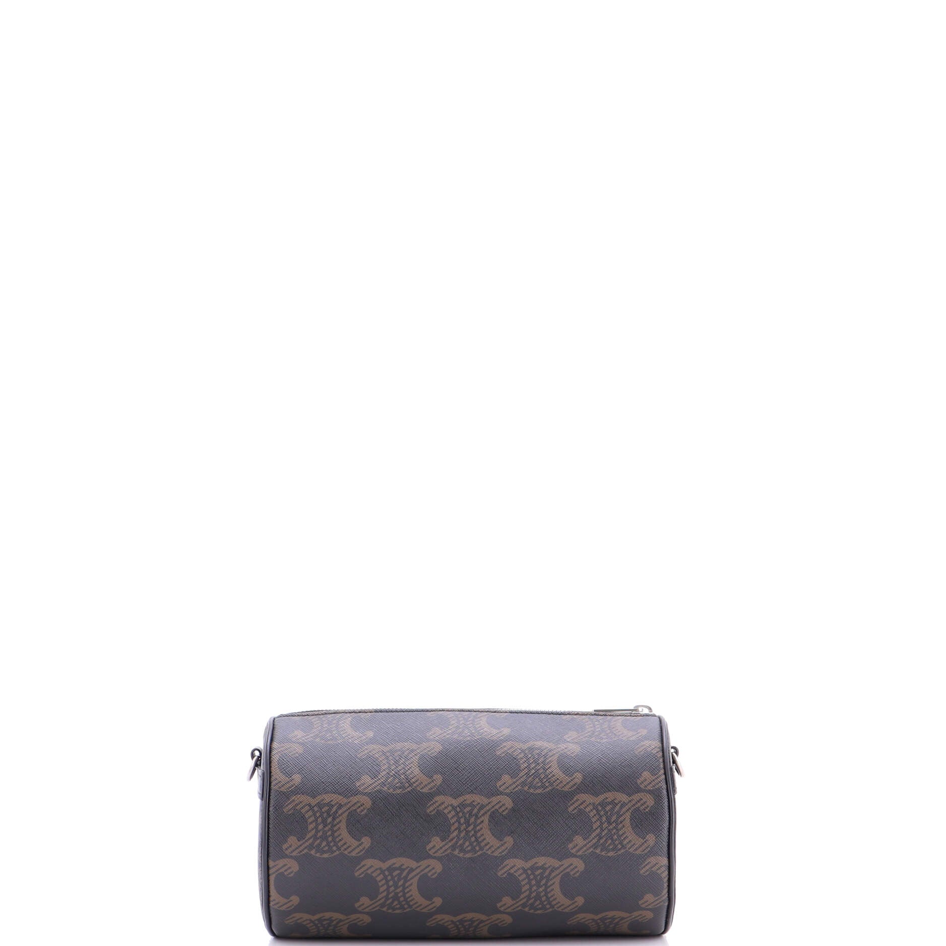 Logo Cylinder Bag Triomphe Coated Canva