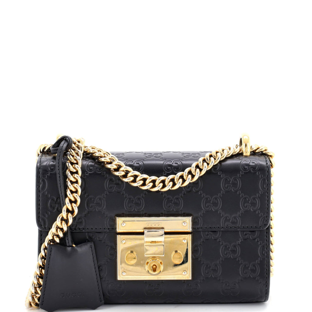 Padlock Shoulder Bag Guccissima Leather Small