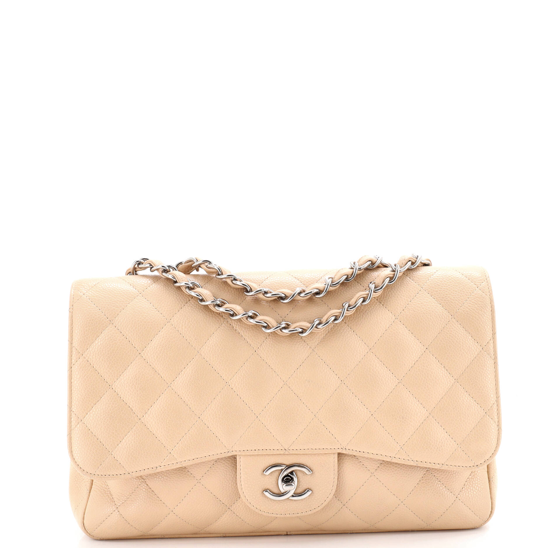 Classic Single Flap Bag Quilted Caviar Jumbo