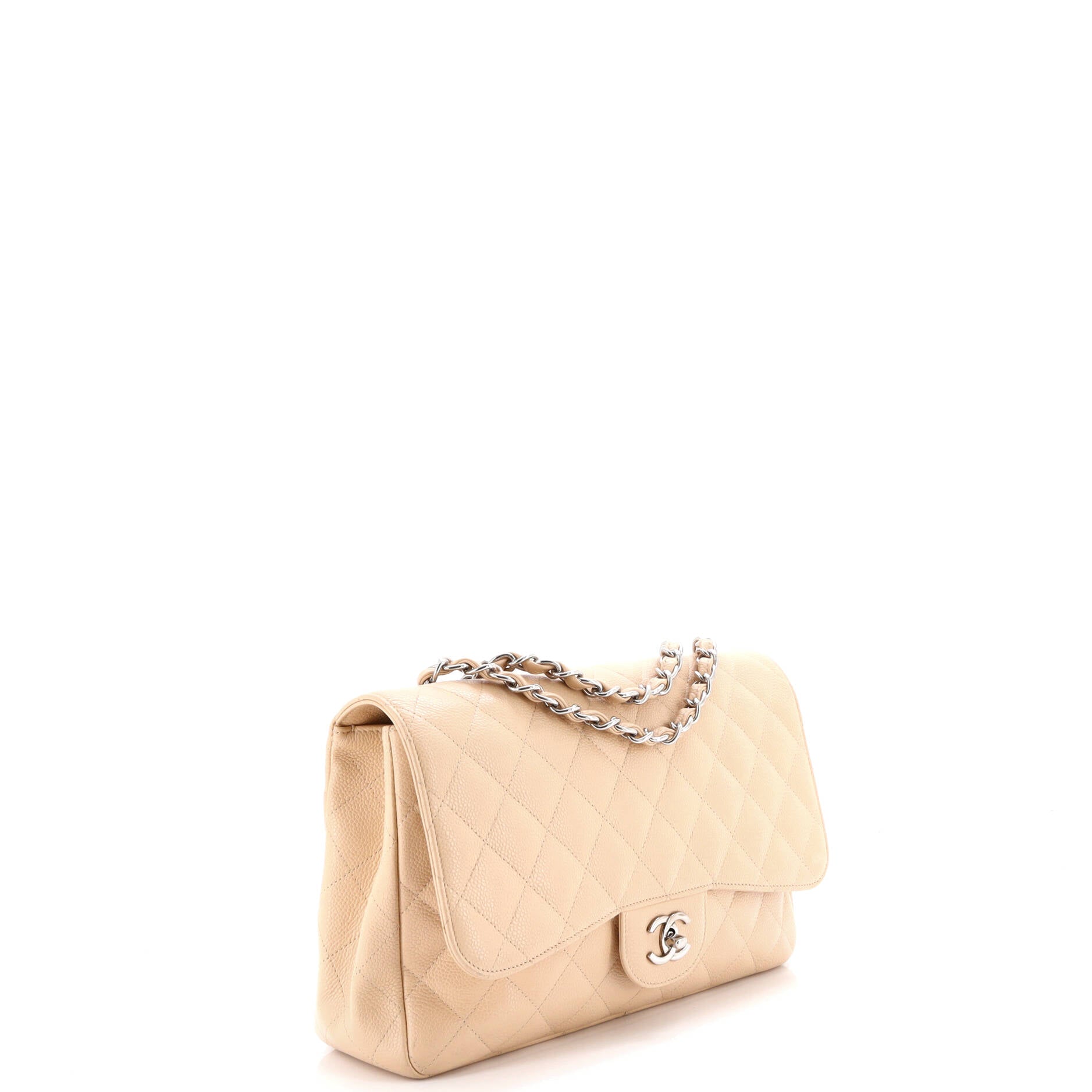 Classic Single Flap Bag Quilted Caviar Jumbo