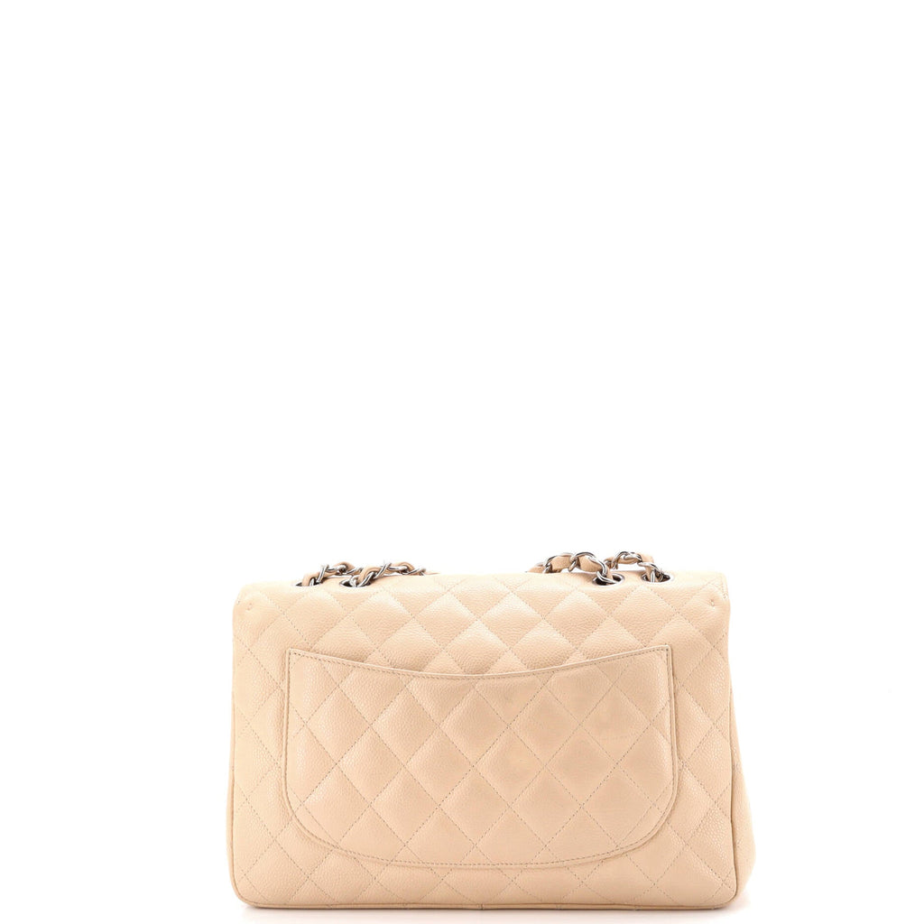 Classic Single Flap Bag Quilted Caviar Jumbo