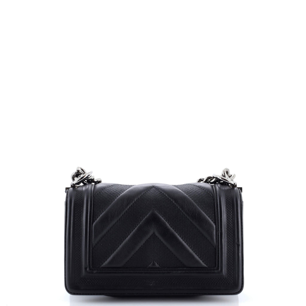 Boy Flap Bag Perforated Chevron Lambskin Small