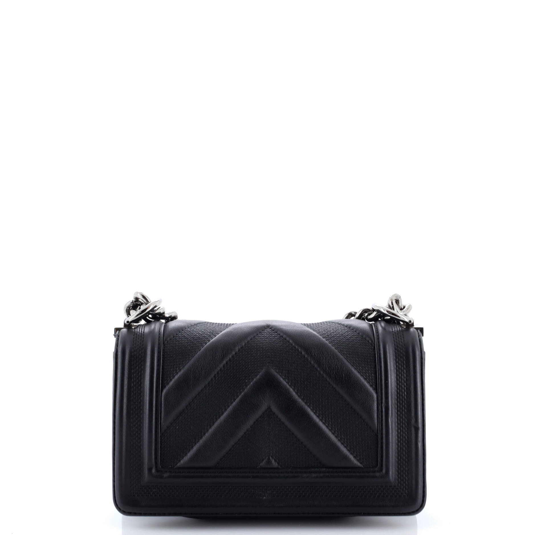 Boy Flap Bag Perforated Chevron Lambskin Small