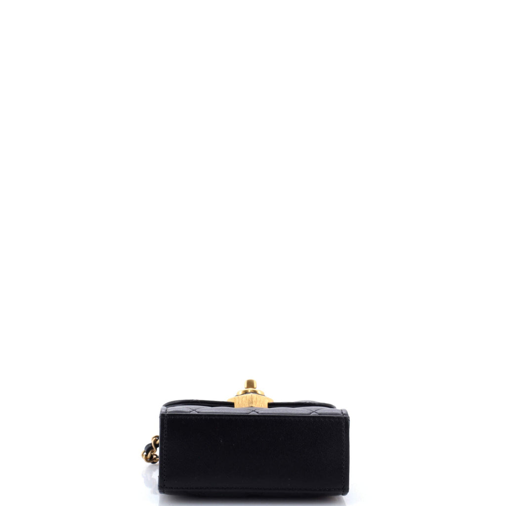 Coco Love CC Heart Clutch with Chain Quilted Lambskin Mini
