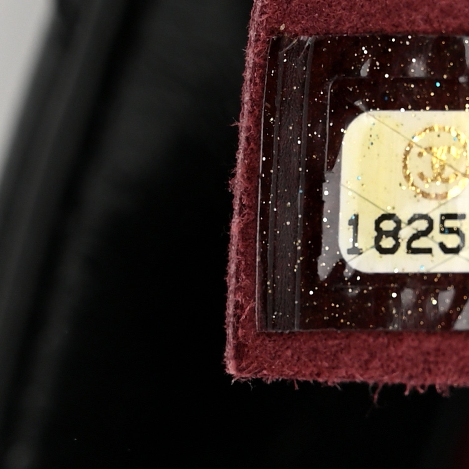 Glazed Calfskin Castle Rock Large Flap Black Burgundy