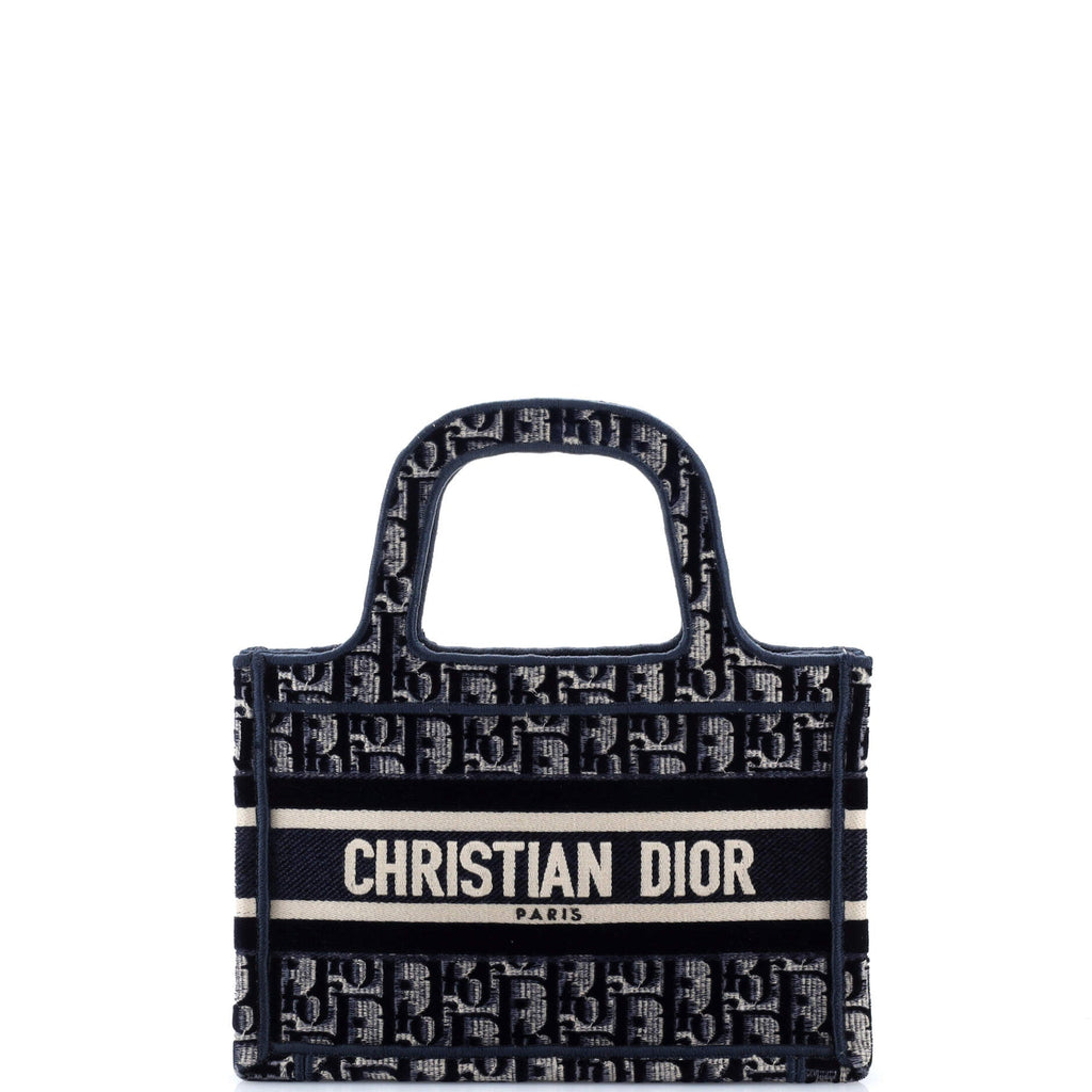 Book Tote Oblique Velvet Mini