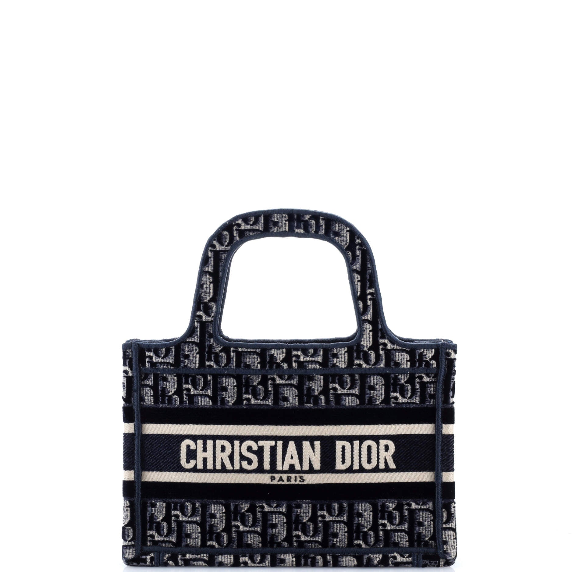 Book Tote Oblique Velvet Mini
