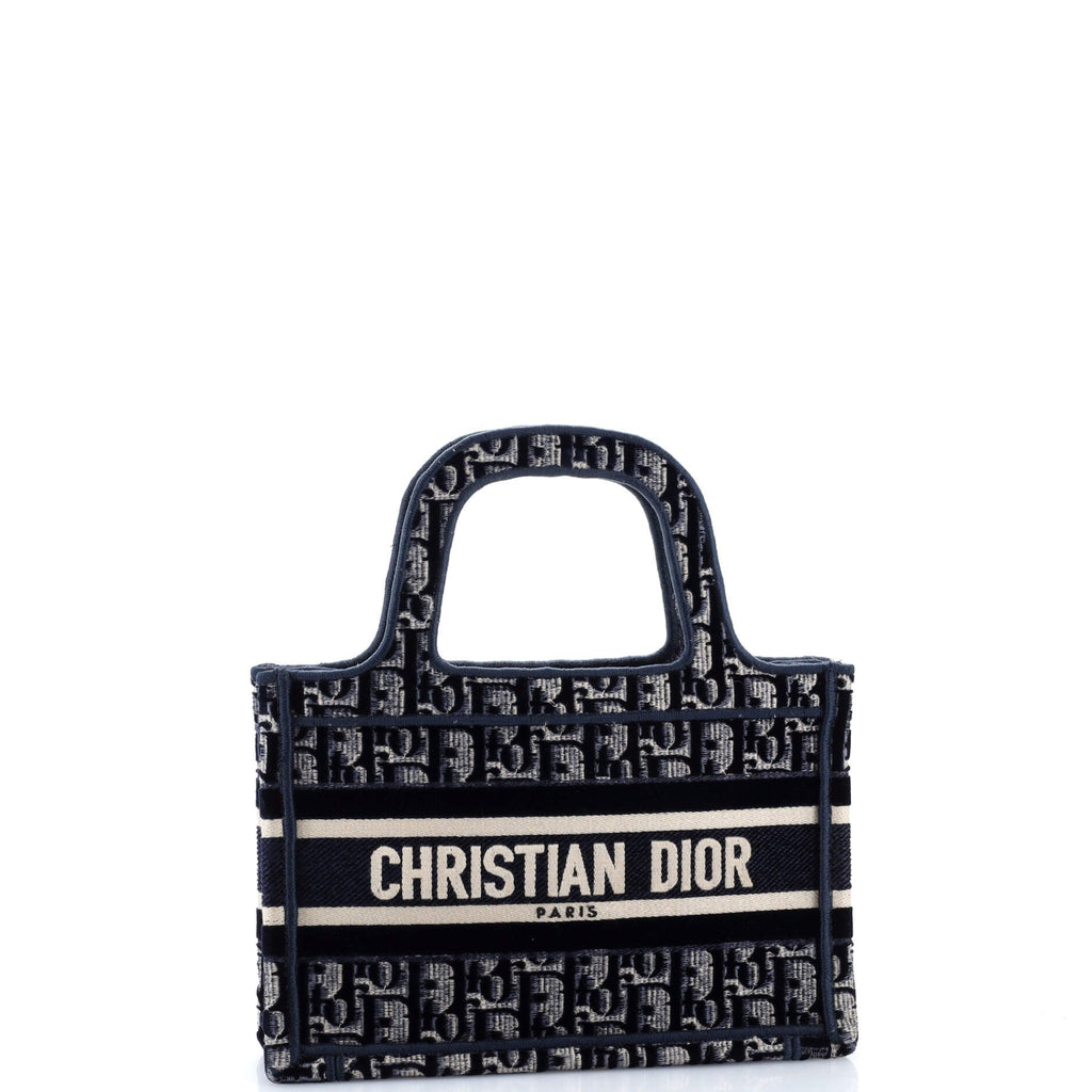 Book Tote Oblique Velvet Mini